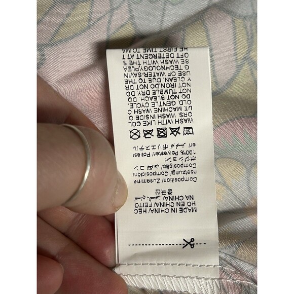 SHEIN Women's Floral Print Long Sleeve Crop Shirt Multicolor Plus Size 4X Fairy - Picture 7 of 8